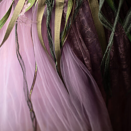 Robe bouquet d'Iris, inspiration florale, Sylvie Facon