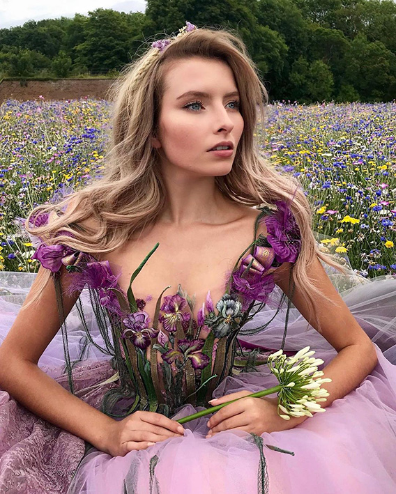 Sylvie Facon, robes inspiration florale, motifs fleuris