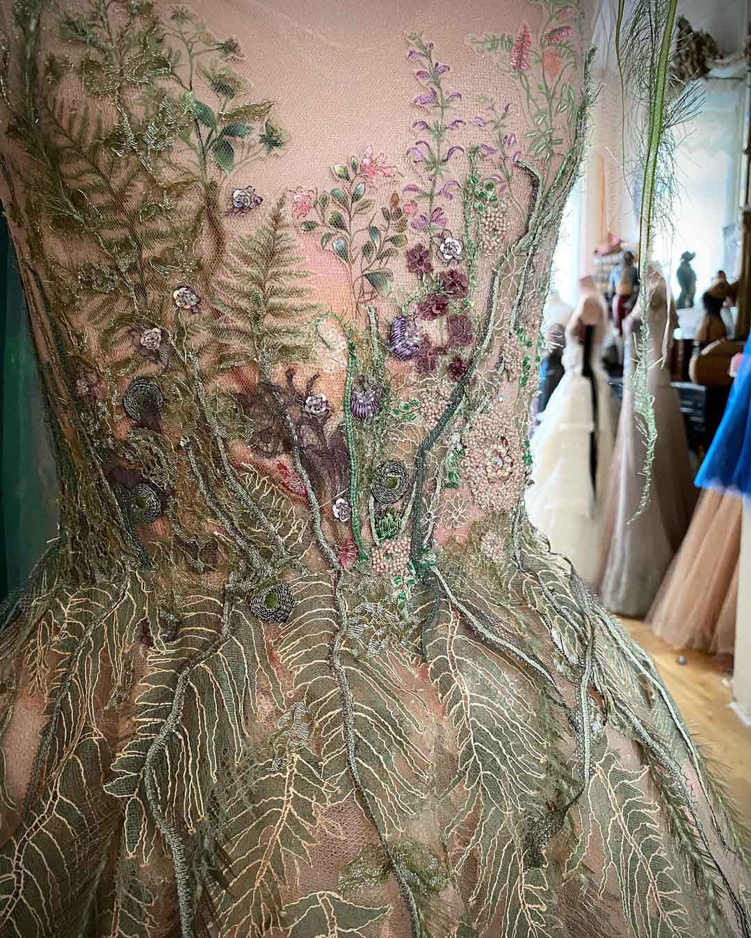 Muslin herbarium dress, Floral inspiration, Sylvie Facon