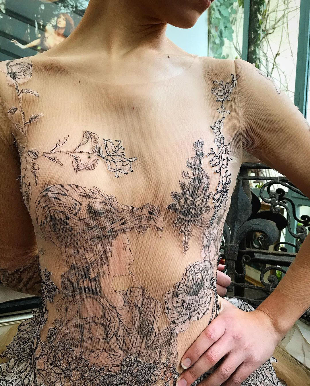 Robe tatouage Sylvie Facon
