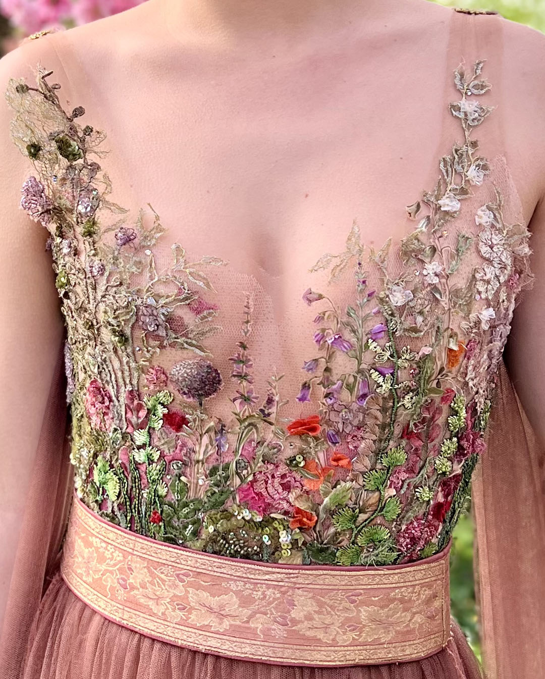 Robe florale, Sylvie Facon, "Tableau Floral de Printemps"